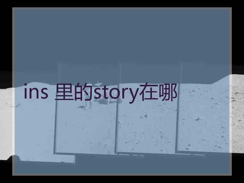 ins 里的story在哪